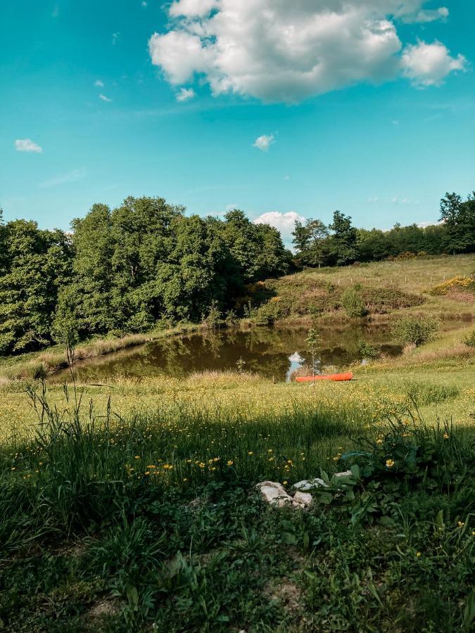 La Ferme Du Pont De Maumy, Cabane Au Bord De L'Etang Et Bain Nordique Busserolles Dış mekan fotoğraf